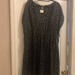 NWT Black and White silk dress.